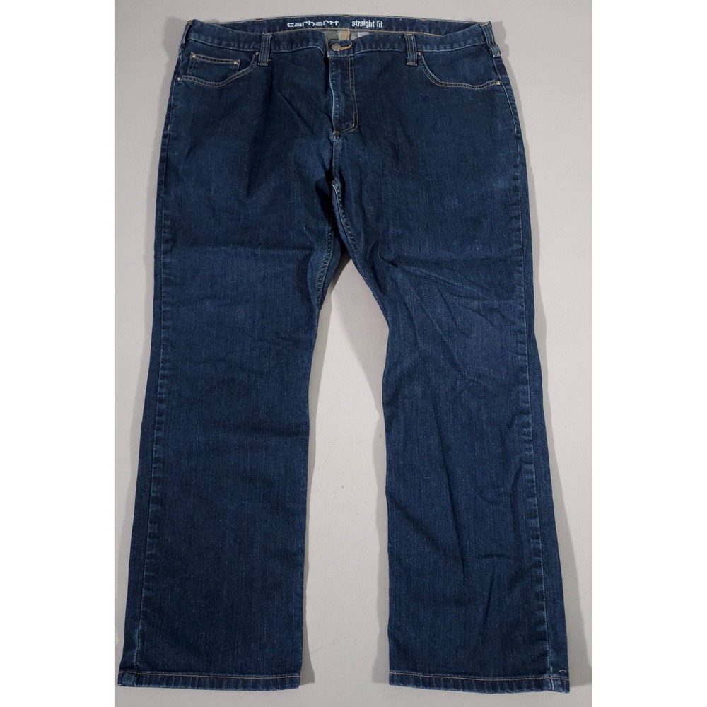 Carhartt Jeans Mens 42x30 Blue Straight Fit‎ Rugged Flex Denim 102807-491